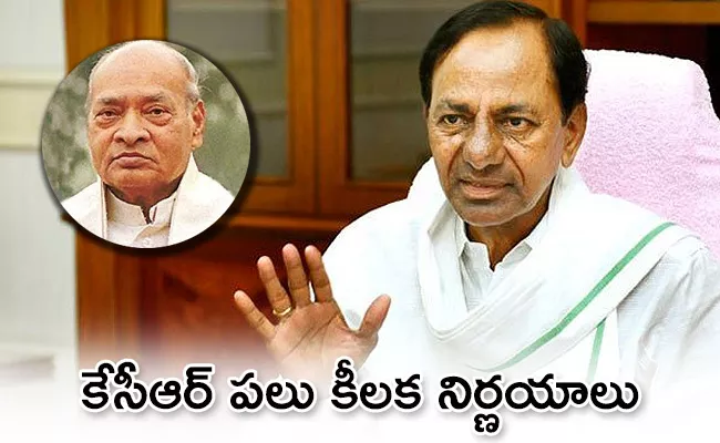  CM KCR Review Meeting On PV Narasimha Rao Shatha Jayanthi - Sakshi