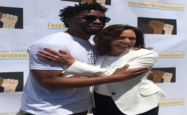 Kamala Harris mourns on Bison Chadwick Boseman sudden demise - Sakshi