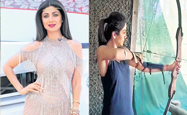 Shilpa Shetty tries archery in new video post  - Sakshi