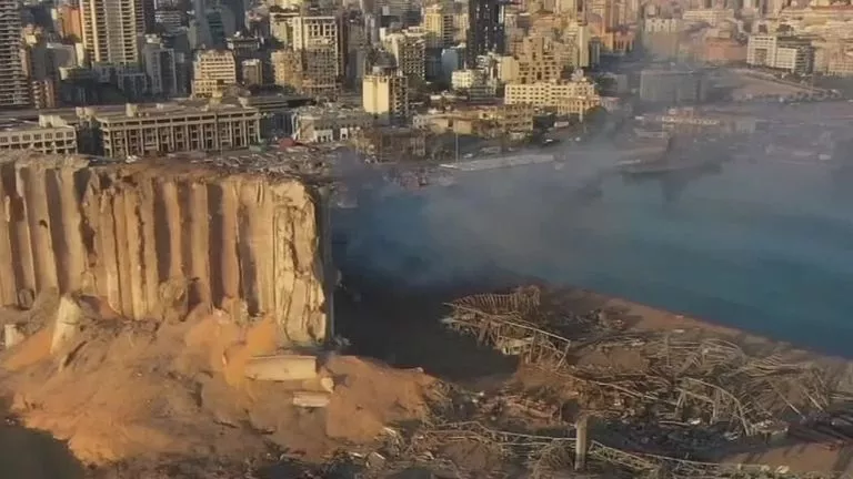 Beirut Explosion Aerial Footage - Sakshi