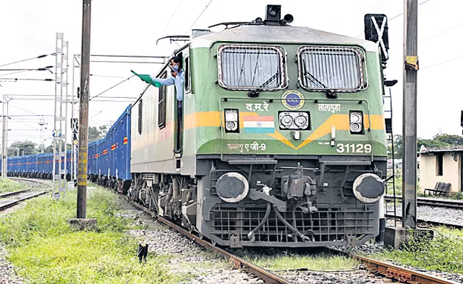 South Central Railway Started First Cargo Service In Telangana - Sakshi