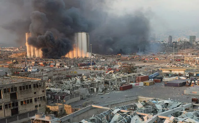 Beirut Explosion That Killed 135 As 5000 Wounded Port Director Arrested - Sakshi