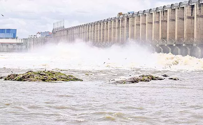 Jurala Project Gates Opened Due To Heavy Water Flow - Sakshi