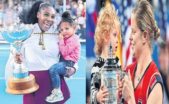 Women Tennis Stars Motherhood Special Story In Family - Sakshi