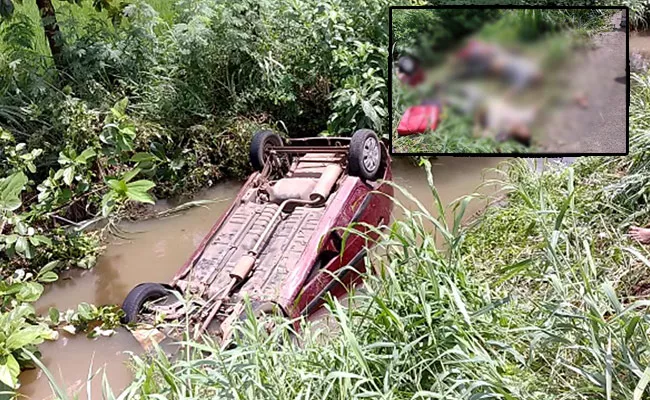 Three People Deceased In Car Roll Over In West Godavari District - Sakshi