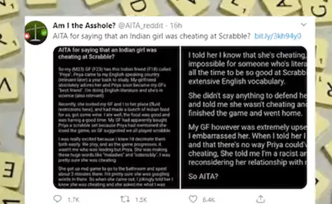 Racist Man Says Indian Girl Cheated In Scrabble Knowing English - Sakshi