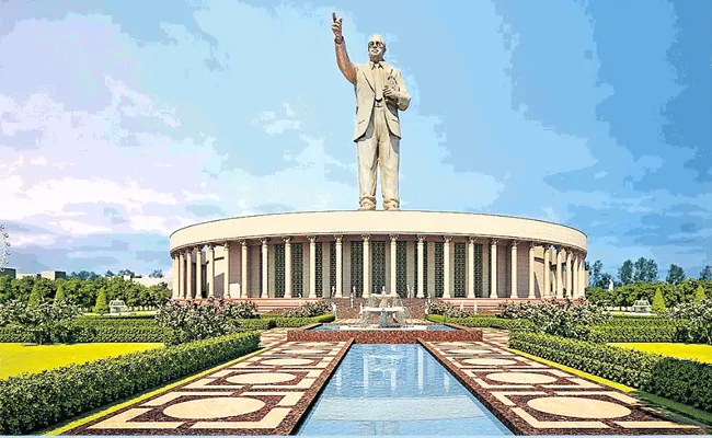 Ambedkar Statue Model Released By Koppula Eshwar - Sakshi