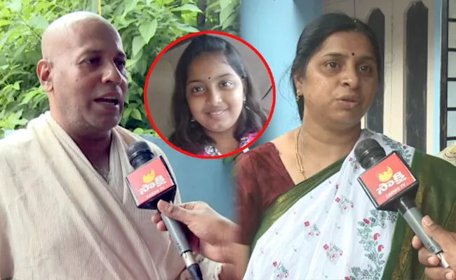 12 Year Girl Sumedha Parents Alleges GHMC Official Negligence - Sakshi