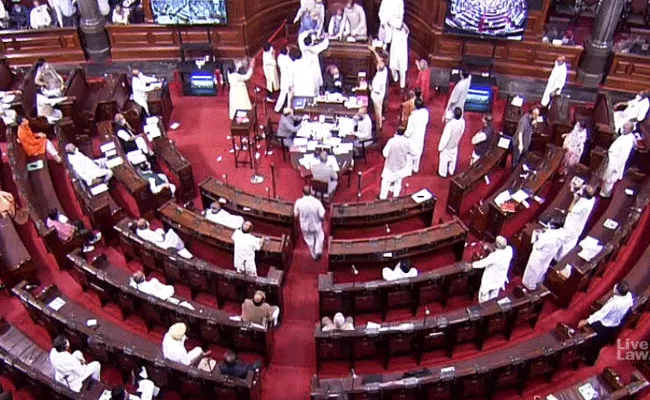 Rajya Sabha Suspends 8 Opposition MPS - Sakshi