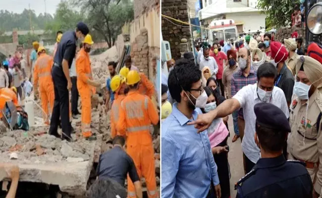 Three People Died In Building Collapsed in Punjab - Sakshi