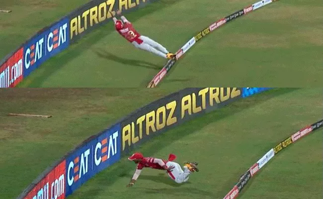 Kings Punjabs Pooran Stunning Catch Against Rajasthan - Sakshi