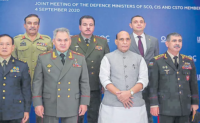 Rajnath Singh attends of Defence Ministers of SCO - Sakshi