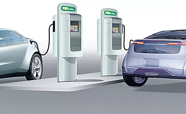 Electric Vehicle charging facility at all petrol pumps - Sakshi