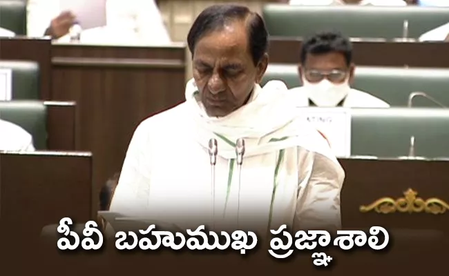 CM KCR Says Decision To Give Bharat Ratna To PV Narasimharao In Assembly - Sakshi