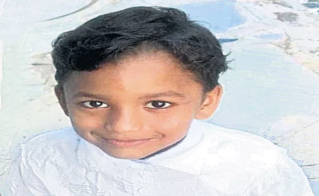 Boy deceased when a police vehicle collided him - Sakshi