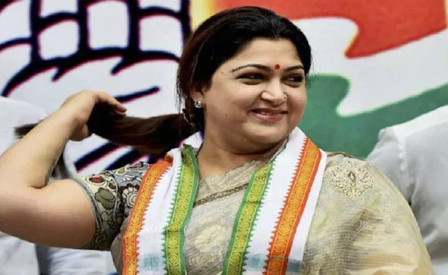 Senior Actress Kushboo Says Goodbye To Congress And Joining In BJP - Sakshi