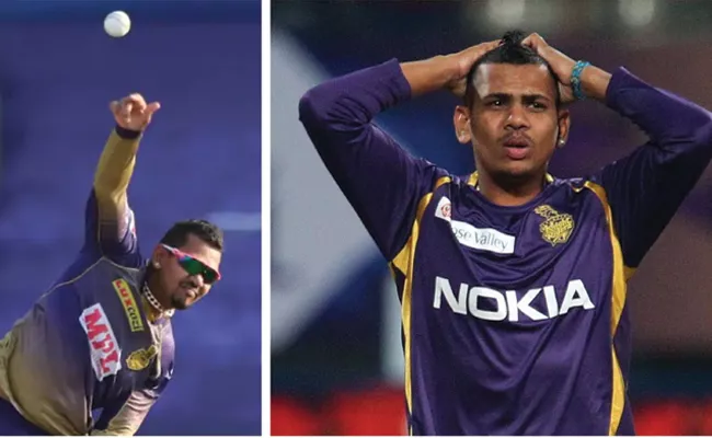 sunil narine reported for illegal bowling action against kxip - Sakshi