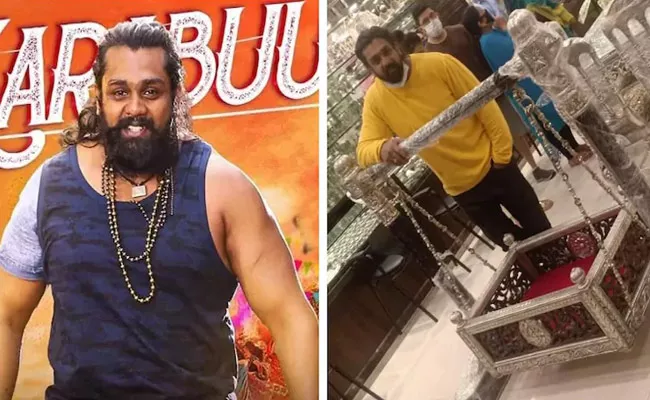 Dhruva Sarja Gifts Rs 10 Lakh Silver Crib Photos Viral In Social media - Sakshi