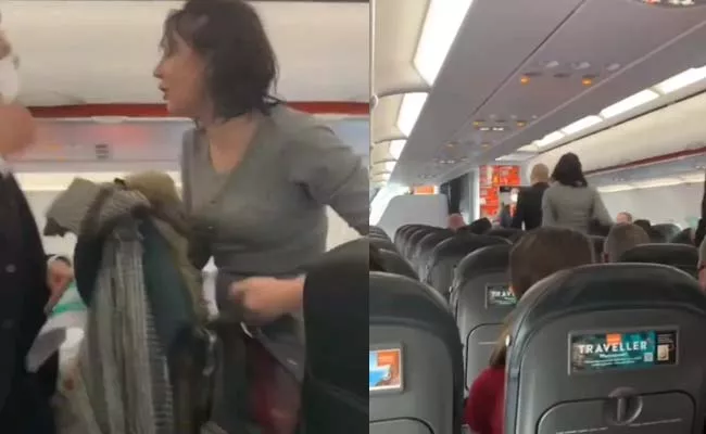 Maskless Woman Yells Everybody Die And Coughs On Passengers - Sakshi