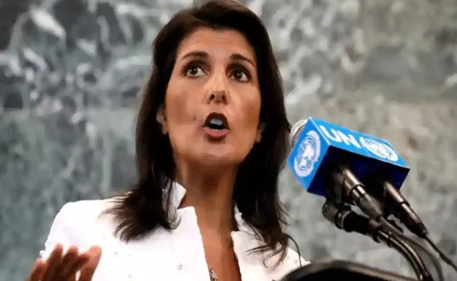 Nikki Haley Slams China And Joe Biden In Election Campaign Meeting - Sakshi