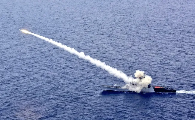 Indian Navy Test Fires Missile Hit Target Successfully Visakhapatnam - Sakshi