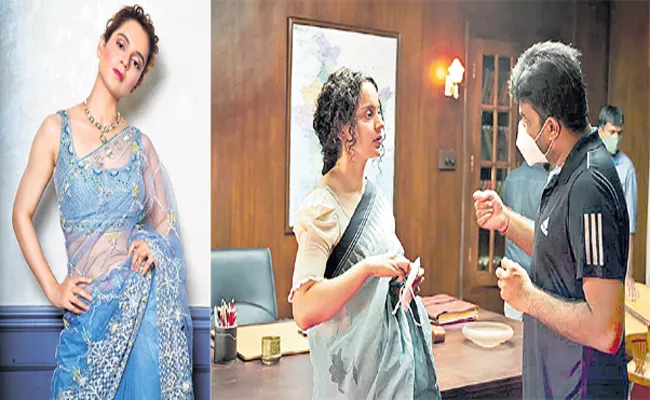 Kangana Ranaut And Director Vijay On The Sets Photo Share - Sakshi