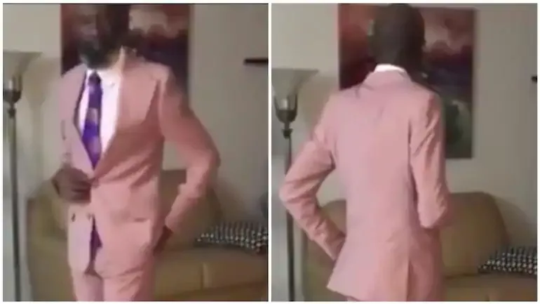 See An Old Man Flaunting A Pink Suit With This Much Swag - Sakshi