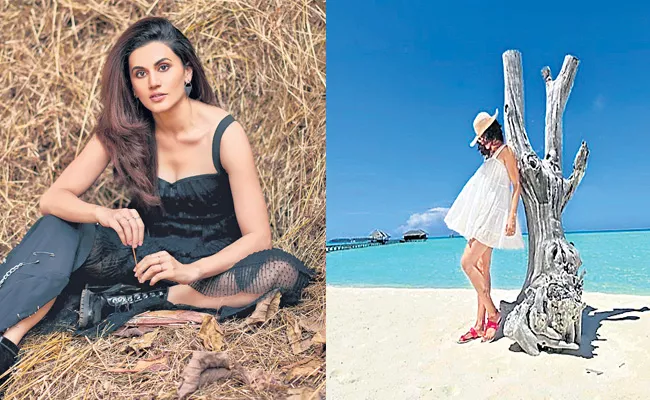 Actress Taapsee Pannu Enjoying In Maldives - Sakshi