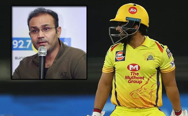 IPL 2020: Virender Sehwag Sarcastic Comments On CSK Batsman - Sakshi