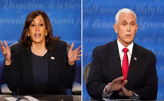 Vice Presidential Debate on Mike Pence With Kamala Harris - Sakshi