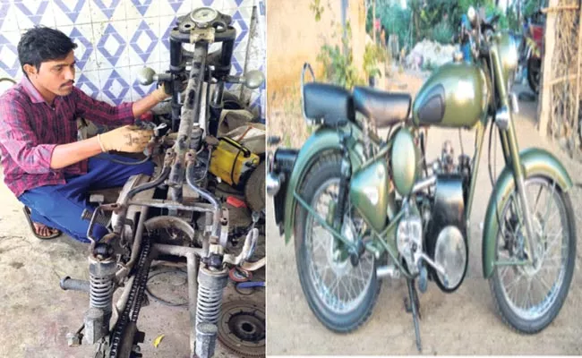 Wyra: Young Man Talent In Bullet Bike Remodeling - Sakshi