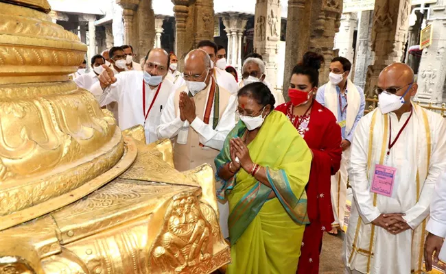 President Ramnath Kovind Visits Tirumala Venkateswara Swamy Temple - Sakshi