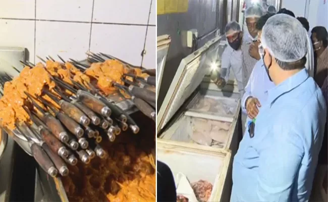 Food Safety Officers Attack On Barbeque Nation At Vijayawada - Sakshi