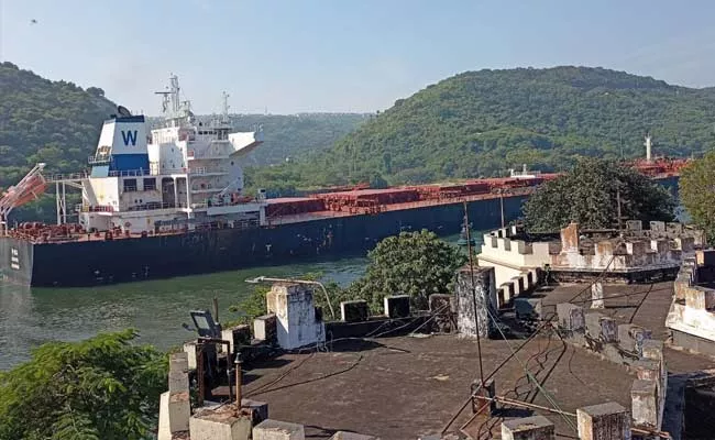 OSLO Transport Sea Ship Reached Visakhapatnam Sea Port - Sakshi