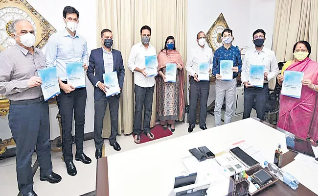 KTR Released Telangana Life Sciences Vision 2030 - Sakshi