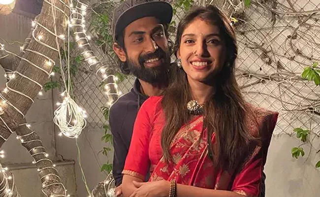 Rana and Mihika Bajaj Celebrated Karwa Karwa Chauth - Sakshi