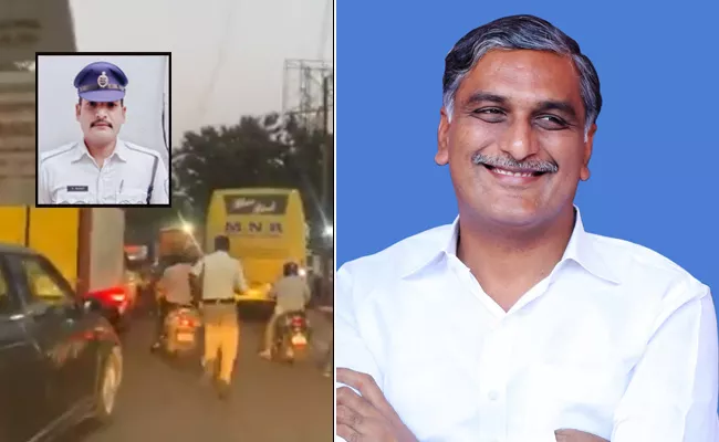 Harish Rao Praises Traffic Constable Babji - Sakshi