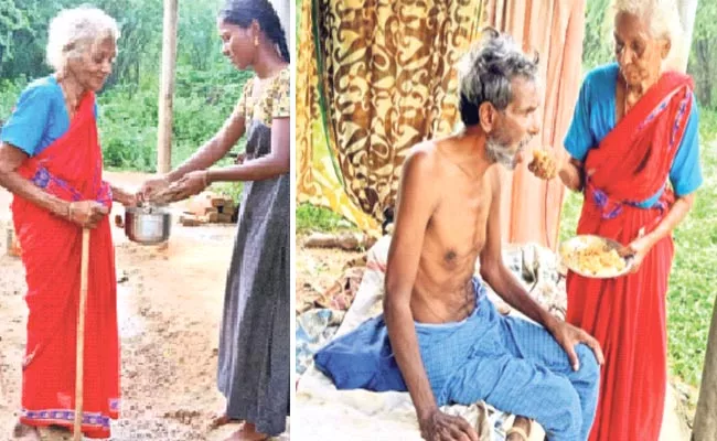 An Old Woman Who Became Begging For Her Son - Sakshi