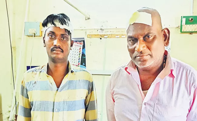 Ration Shop Dealer Husband Attacks On Cardholders - Sakshi