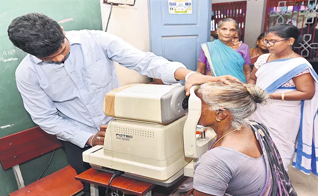 Eye Tests resumed from 2nd of this month to Elderly People - Sakshi