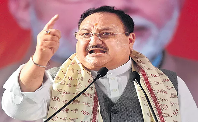 JP Nadda convoy pelted with stones during Diamond Harbour visit - Sakshi