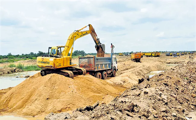 Sand Dredging In Accordance With The Regulations In AP - Sakshi