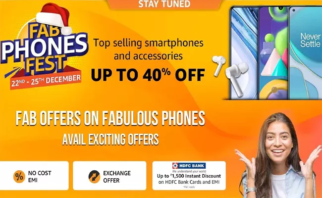 Amazon Fab Phones Fest Sale Begins on December 22 - Sakshi