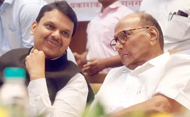 Sharad Pawar Meets Devendra Fadnavis - Sakshi