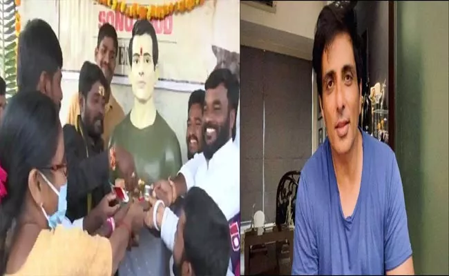 Sonu Sood Reaction On Siddipet Locals Make A temple For Him - Sakshi