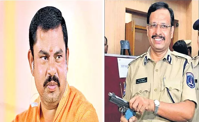 Cyberbad CP Sajjanar VS Raja Singh War of words Between Them - Sakshi