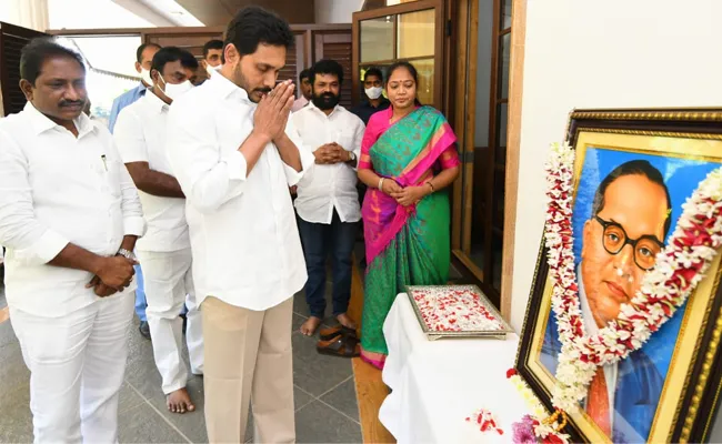 CM YS Jagan Pays Tribute To Babasaheb Dr Br Ambedkar - Sakshi