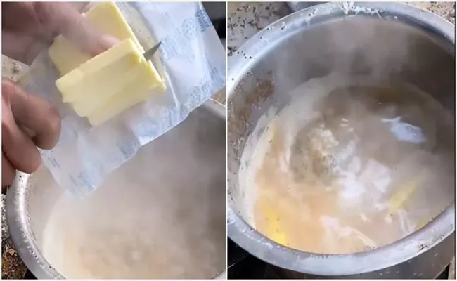 Butter Chai Being Made At Agra Baba Stall Goes Viral - Sakshi