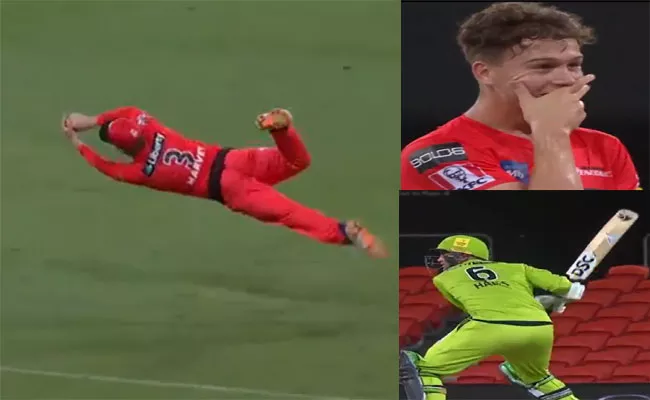 Mackenzie Harvey Stunning Catch Shocking To Batsman Alex Hales In BBL - Sakshi