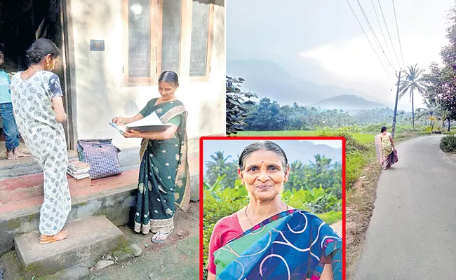 Kerala woman who distributes over 500 books a month on foot - Sakshi